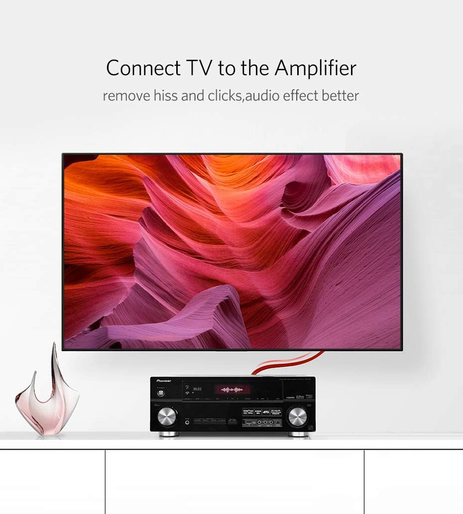 RCA Cables,Stereo Audio Cable 2 Male to 2 Male, for Amplifiers, Home Stereo Sound Systems,Speakers,Hi-Fi Systems 3M