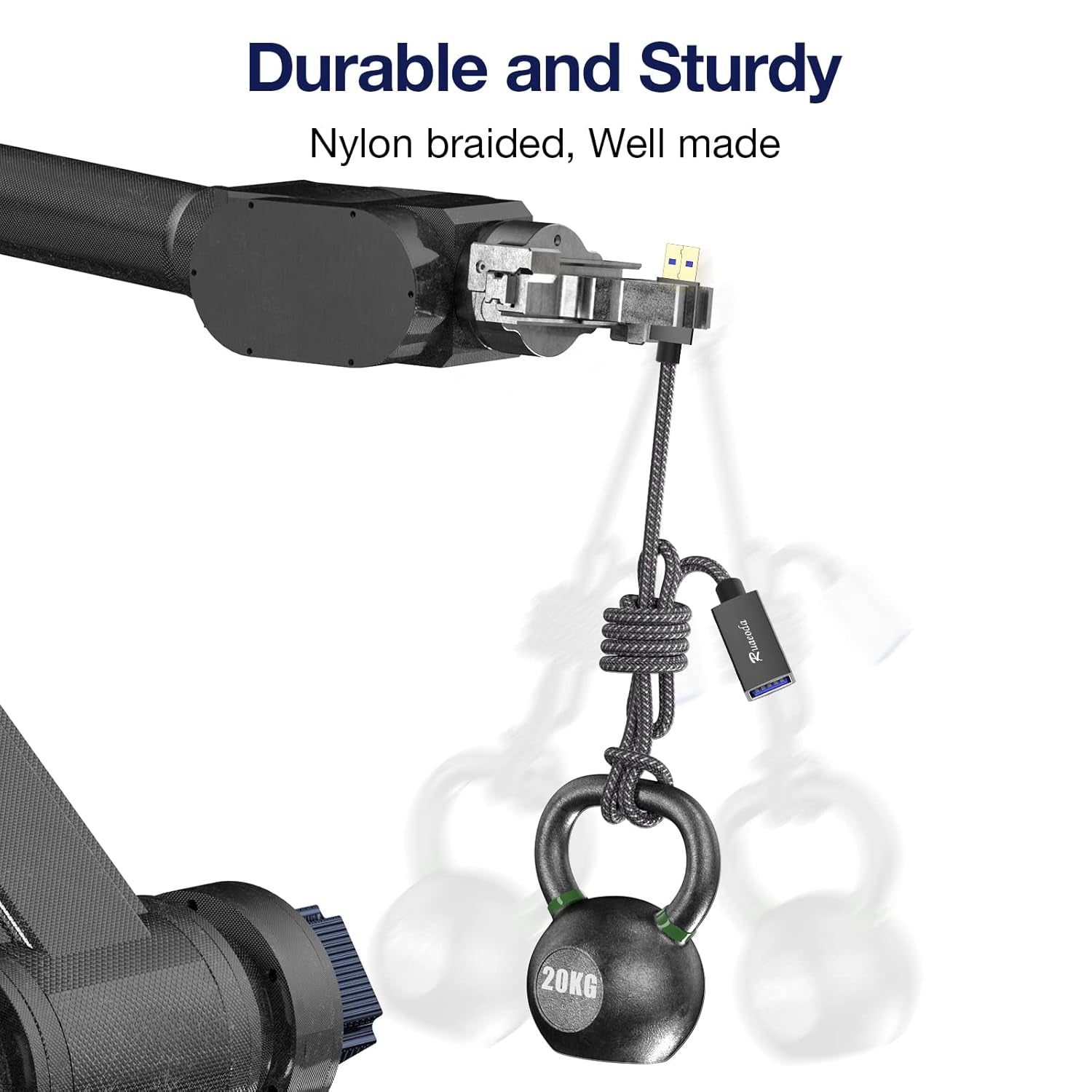 USB 3.0 Extension Cable 20 Ft, USB 3.0 Type a Male to Female Long USB Extension Cable Superspeed 22 AWG Braid USB to USB Cable