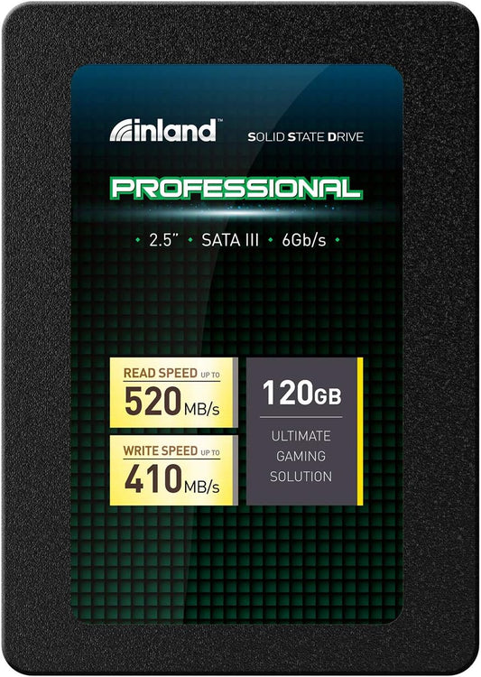 Professional 120GB SSD 3D NAND SATA III 6Gb/S 2.5" 7Mm Internal Solid State Drive (120GB)