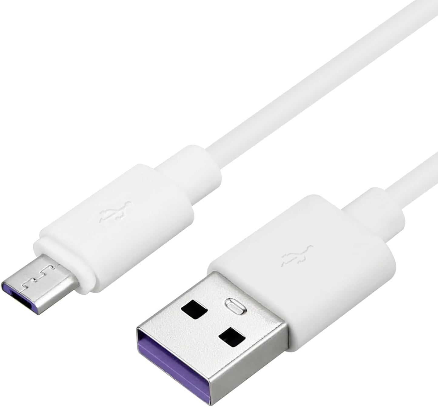 Micro USB Extension Cable Replacement for Wyze Cam V3 or Pan V2, Yi Outdoor Camera - Long Power Cord 25 Ft, White, 3-Pack