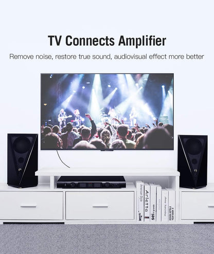 RCA Cables,Stereo Audio Cable 2 Male to 2 Male, for Amplifiers, Home Stereo Sound Systems,Speakers,Hi-Fi Systems 3M