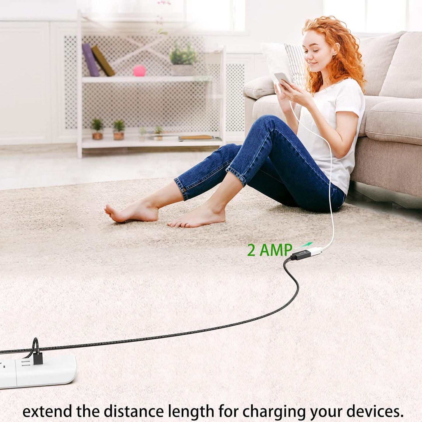 USB 3.0 Extension Cable 20 Ft, USB 3.0 Type a Male to Female Long USB Extension Cable Superspeed 22 AWG Braid USB to USB Cable