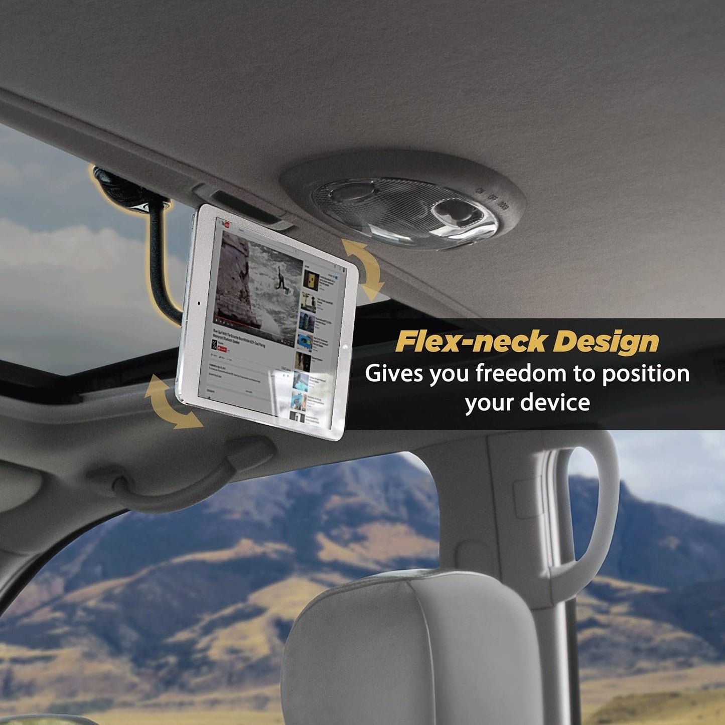 MAGTHD2 Magicmount XL Magnetic Phone Holder Suction Cup Phone Mount for Car Dash, Window or Flat Surface, Adjustable, Stick Grip Base with Magnet, Black